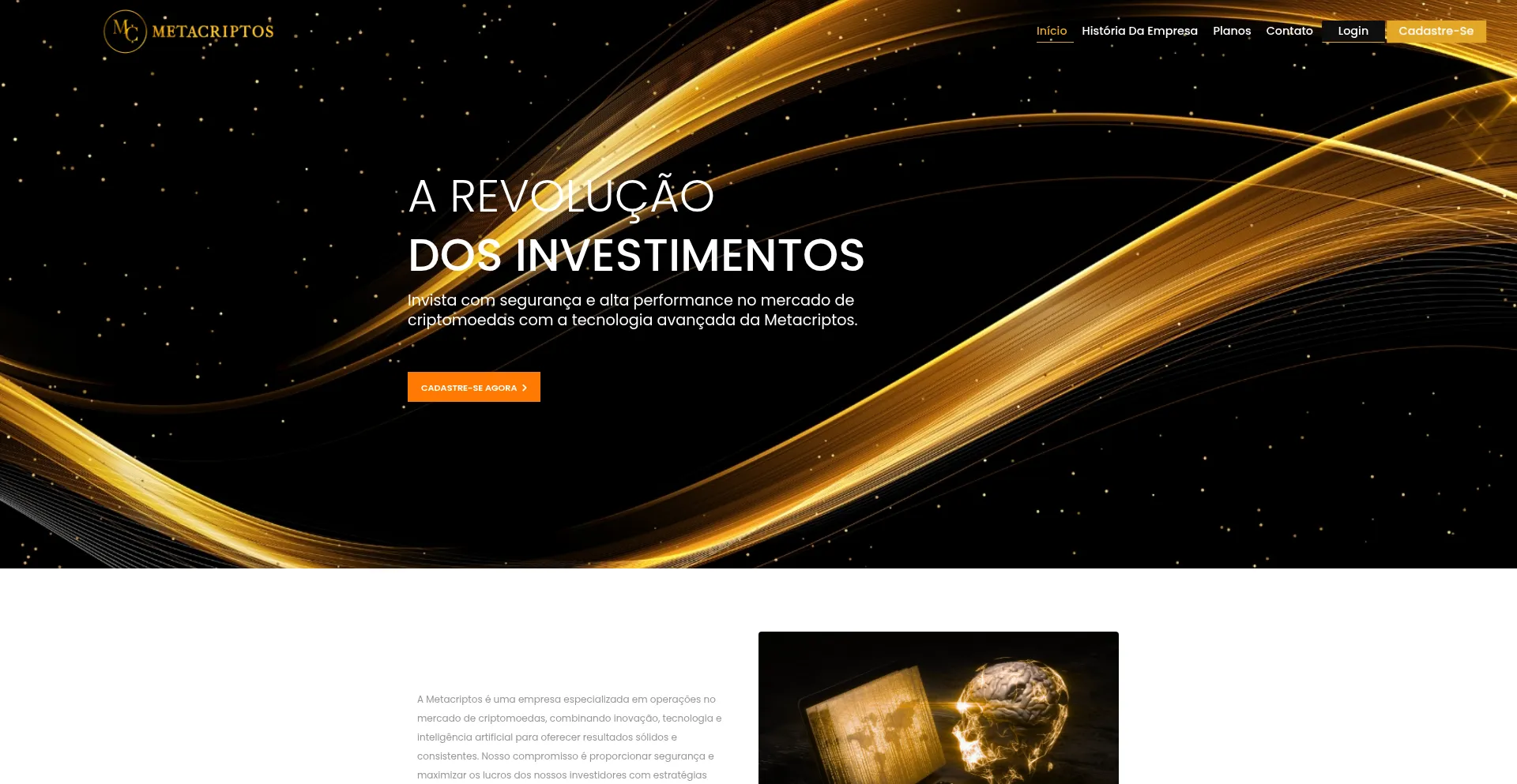 Website screenshot of Metacriptosworld.com
