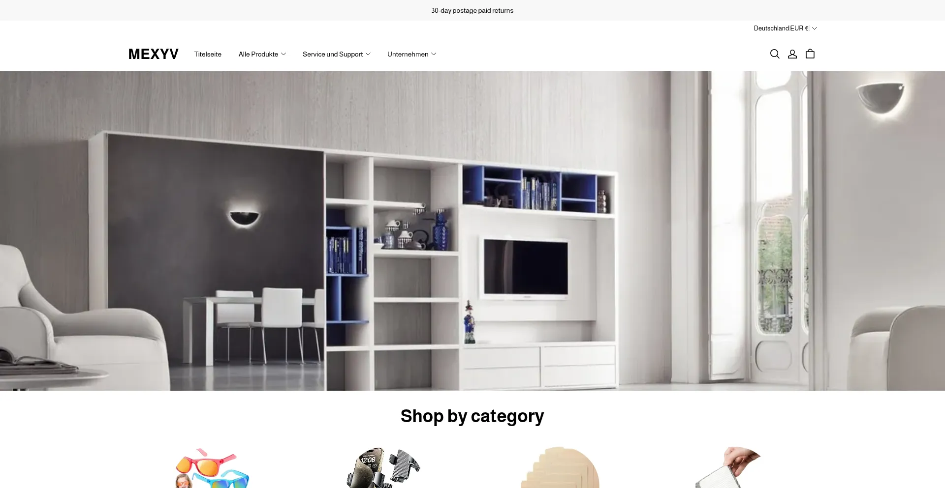 Website screenshot of Mexyv.shop