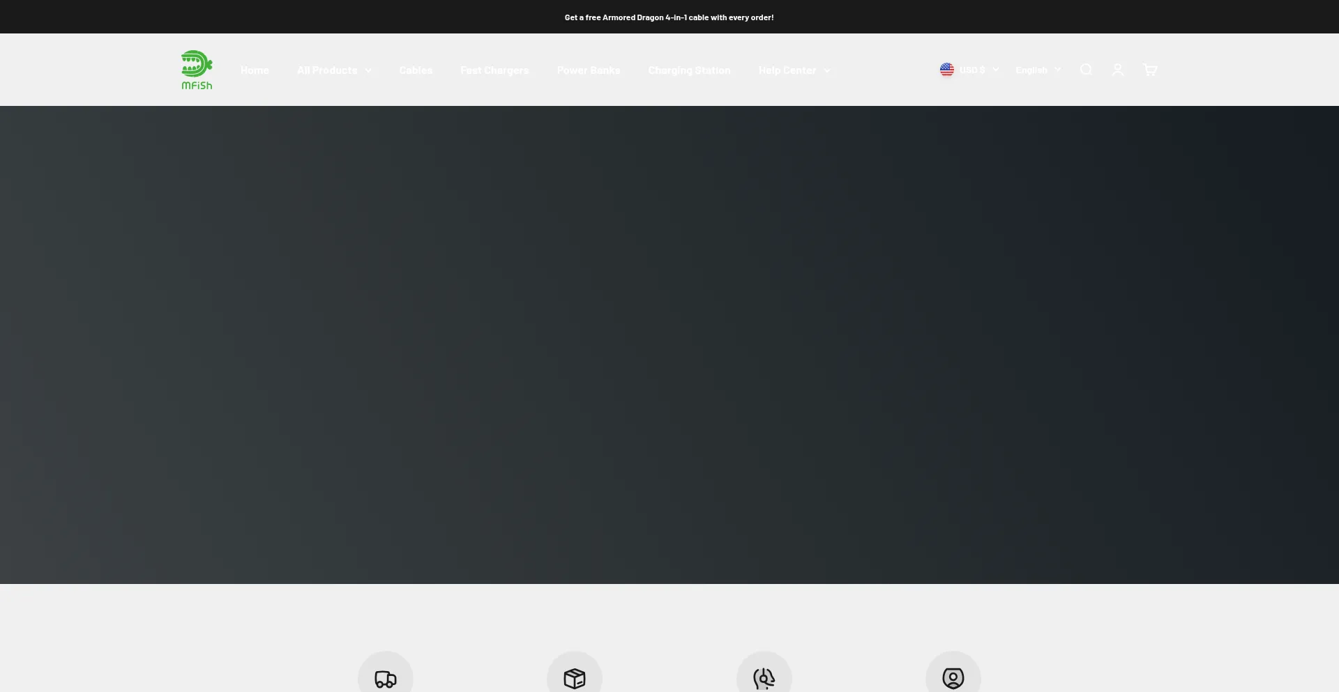 Website screenshot of Mfish.shop