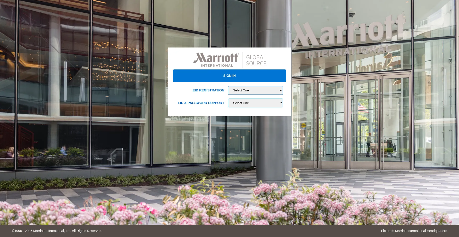 Website screenshot of Mgs.marriott.com