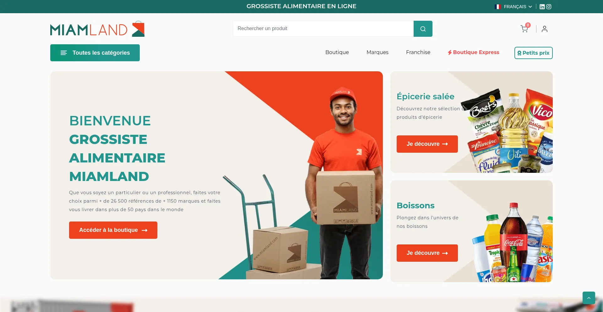 Website screenshot of Miamland.com