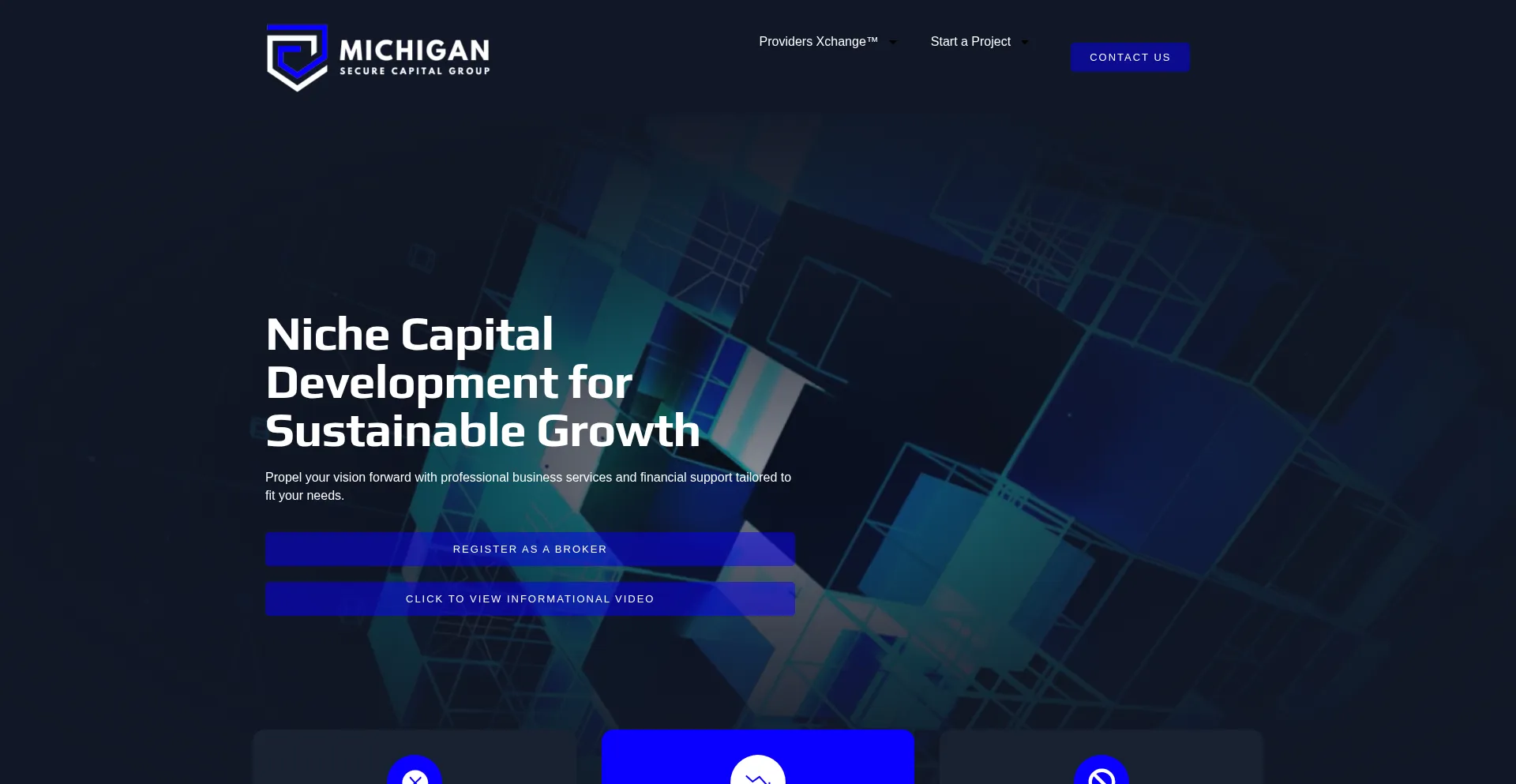 Website screenshot of Michigansecurecapitalgroup.com