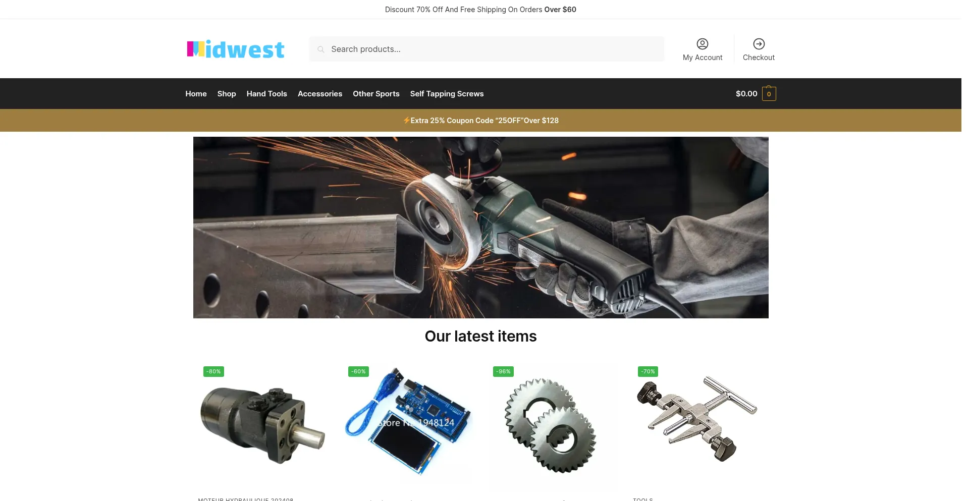 Website screenshot of Midwesttruckgear.com
