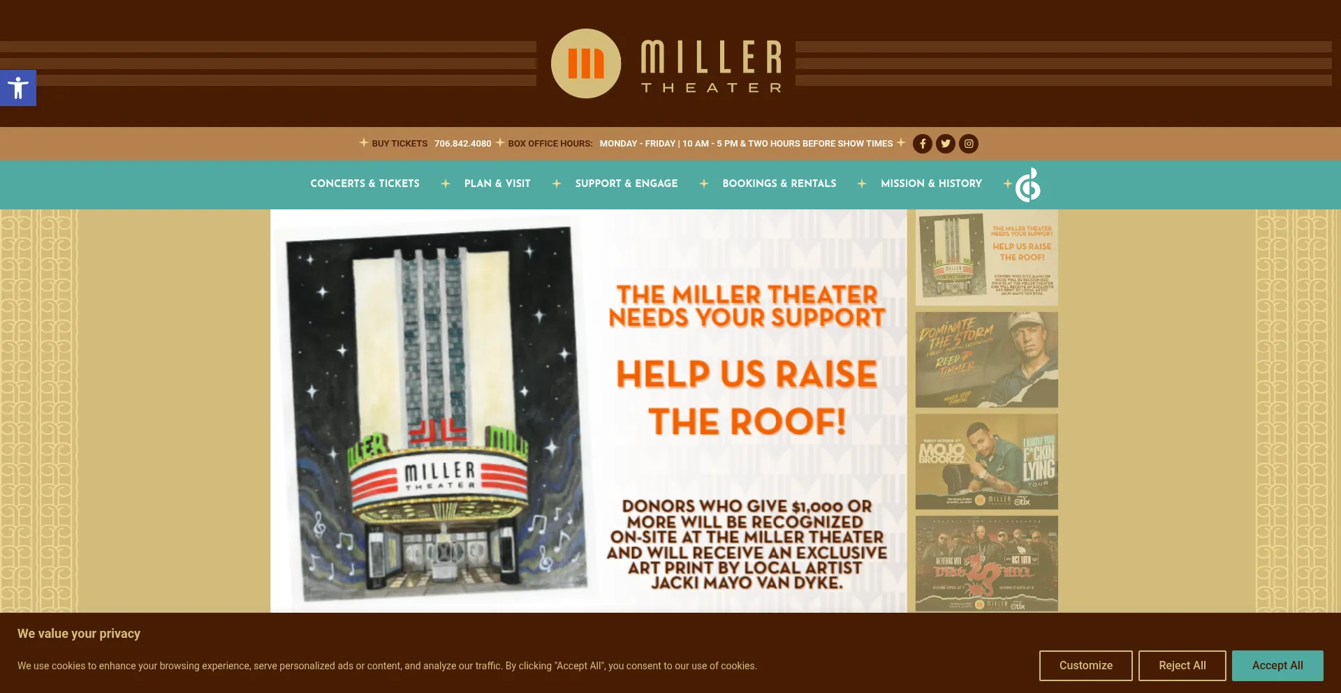 Millertheateraugusta.com Screenshot