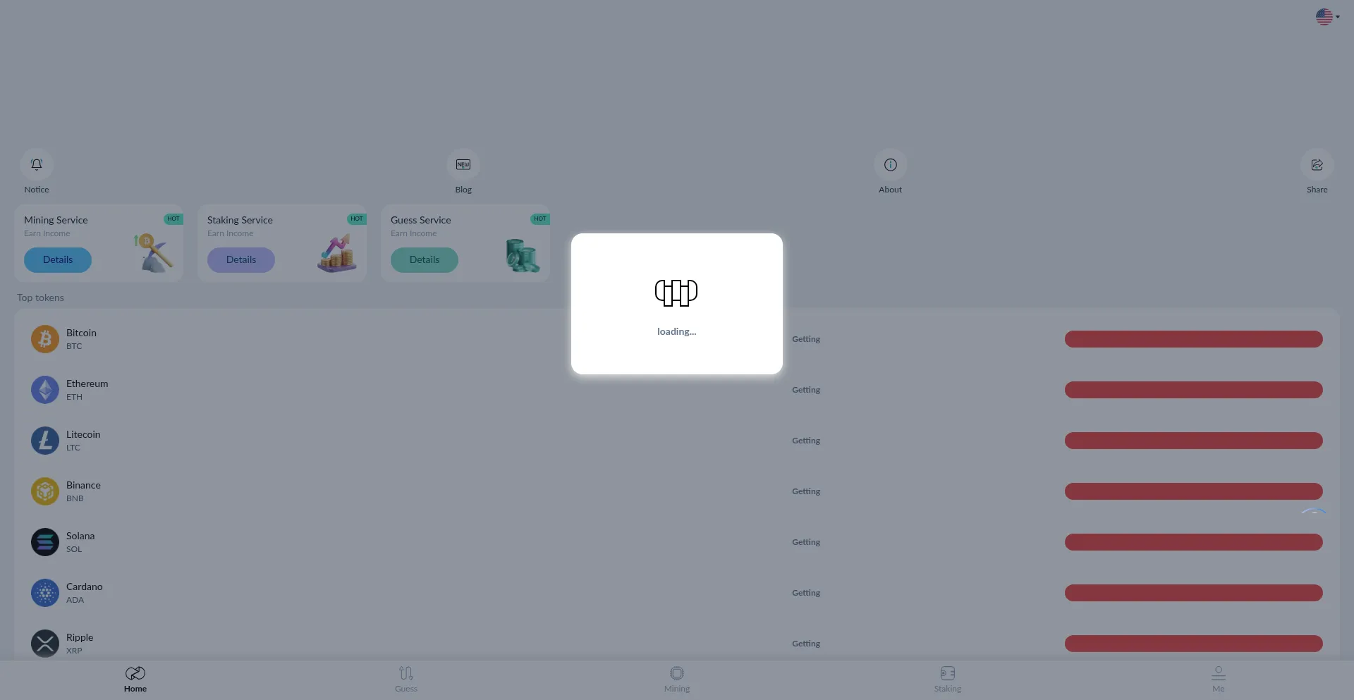 Website screenshot of Mine521.net