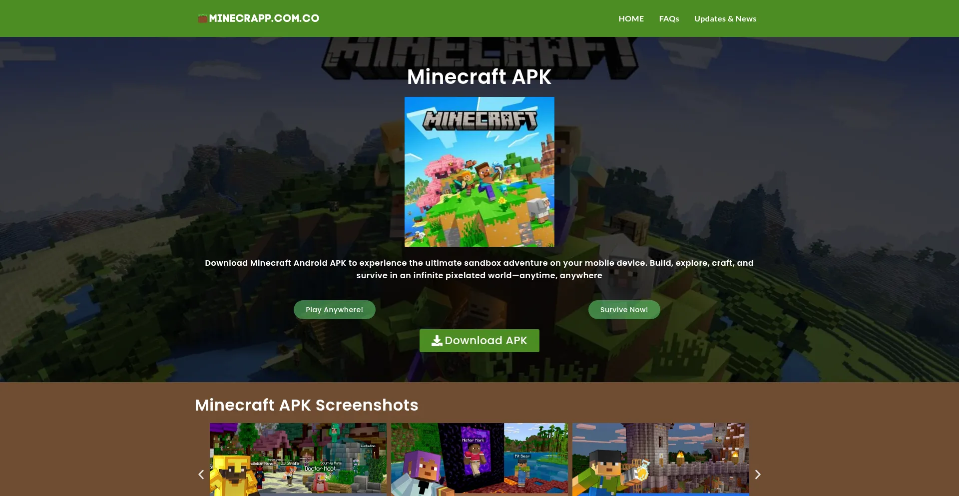 Minecrapp.com.co Screenshot