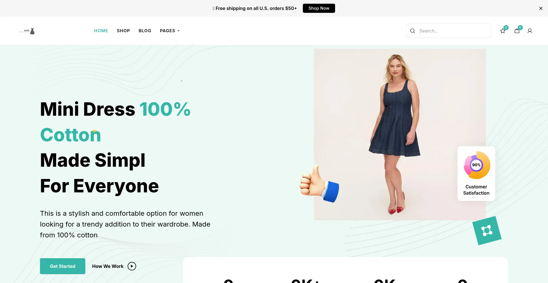 Website screenshot of Minidress.store