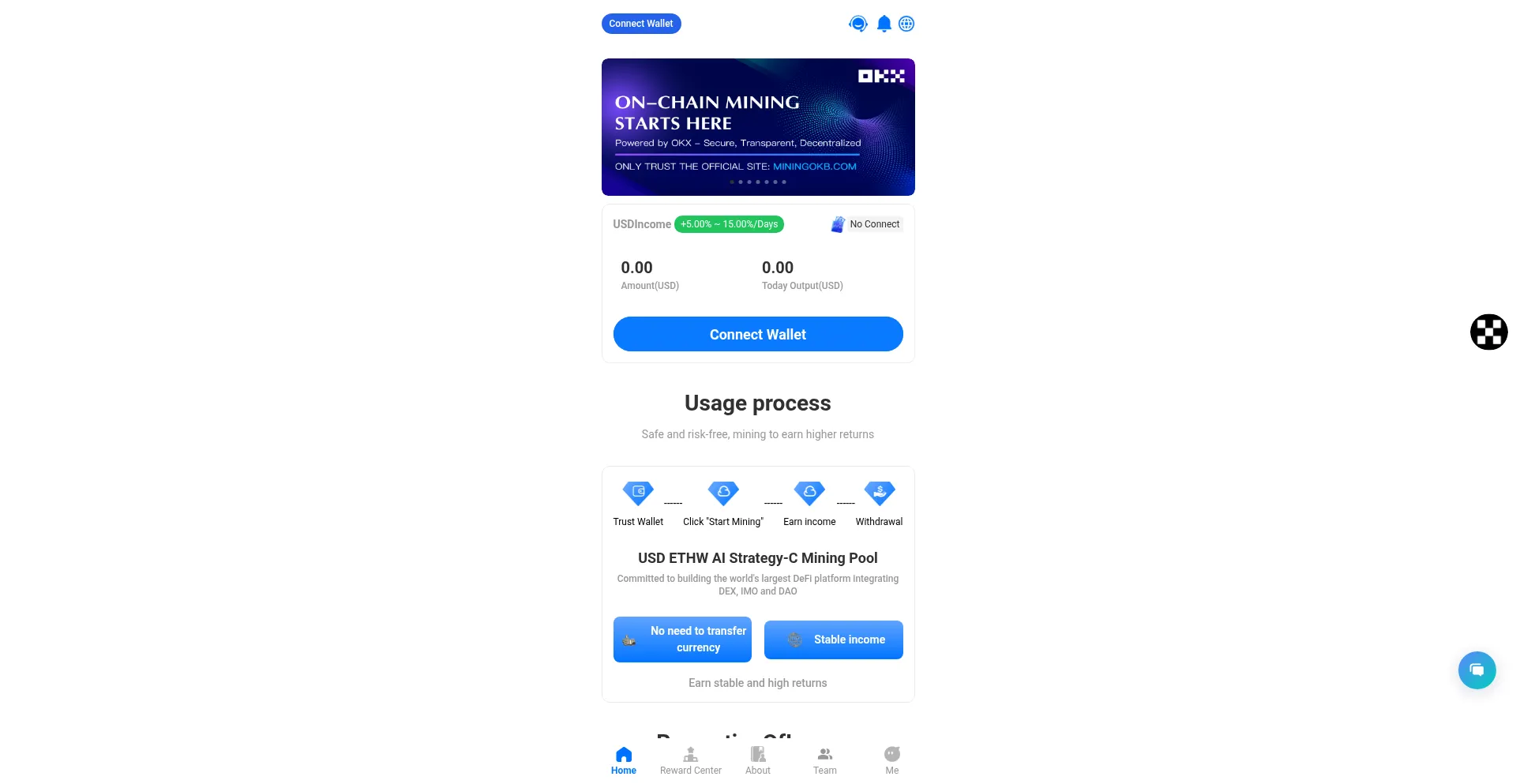 Website screenshot of Miningokb.com