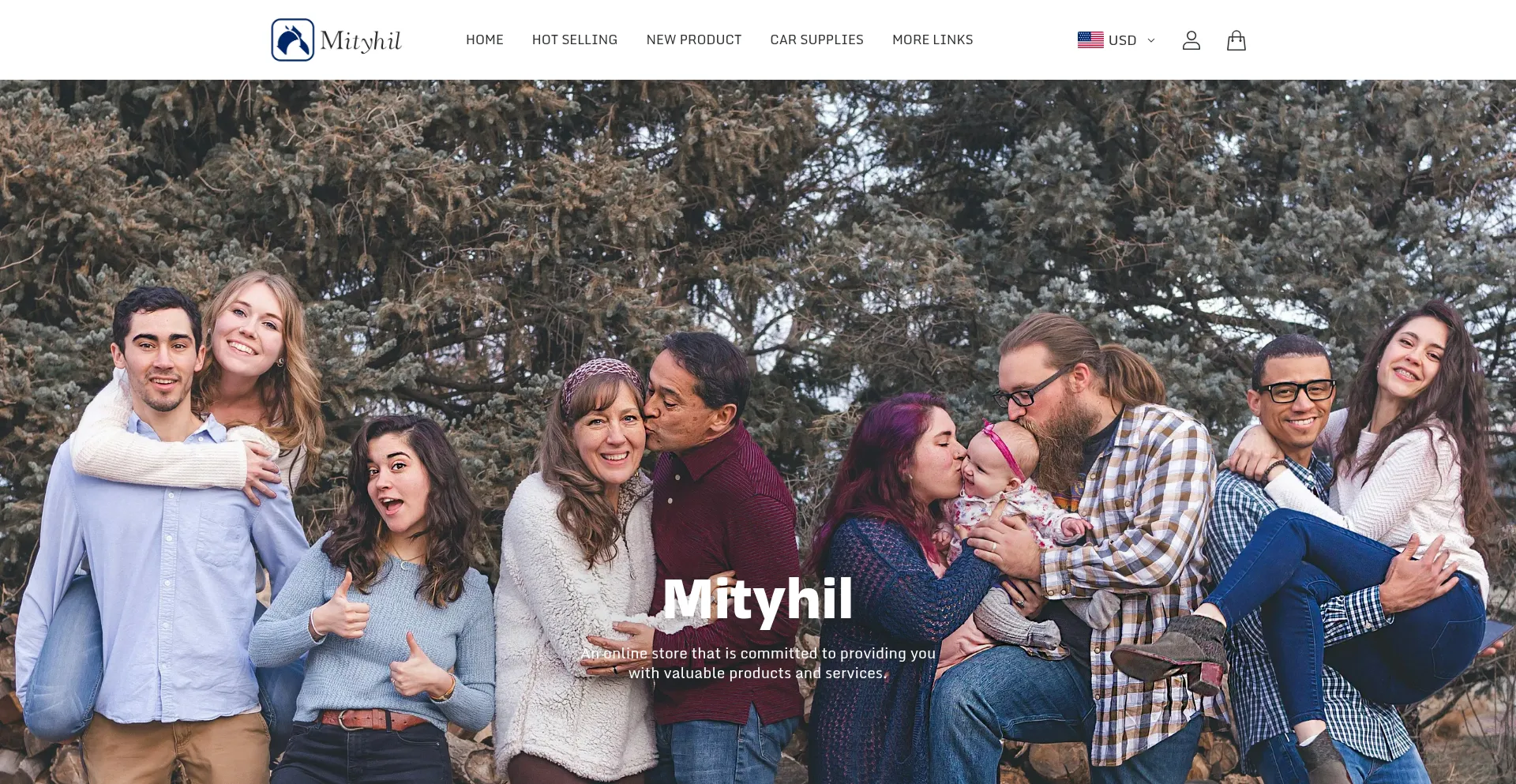 Website screenshot of Mityhil.com