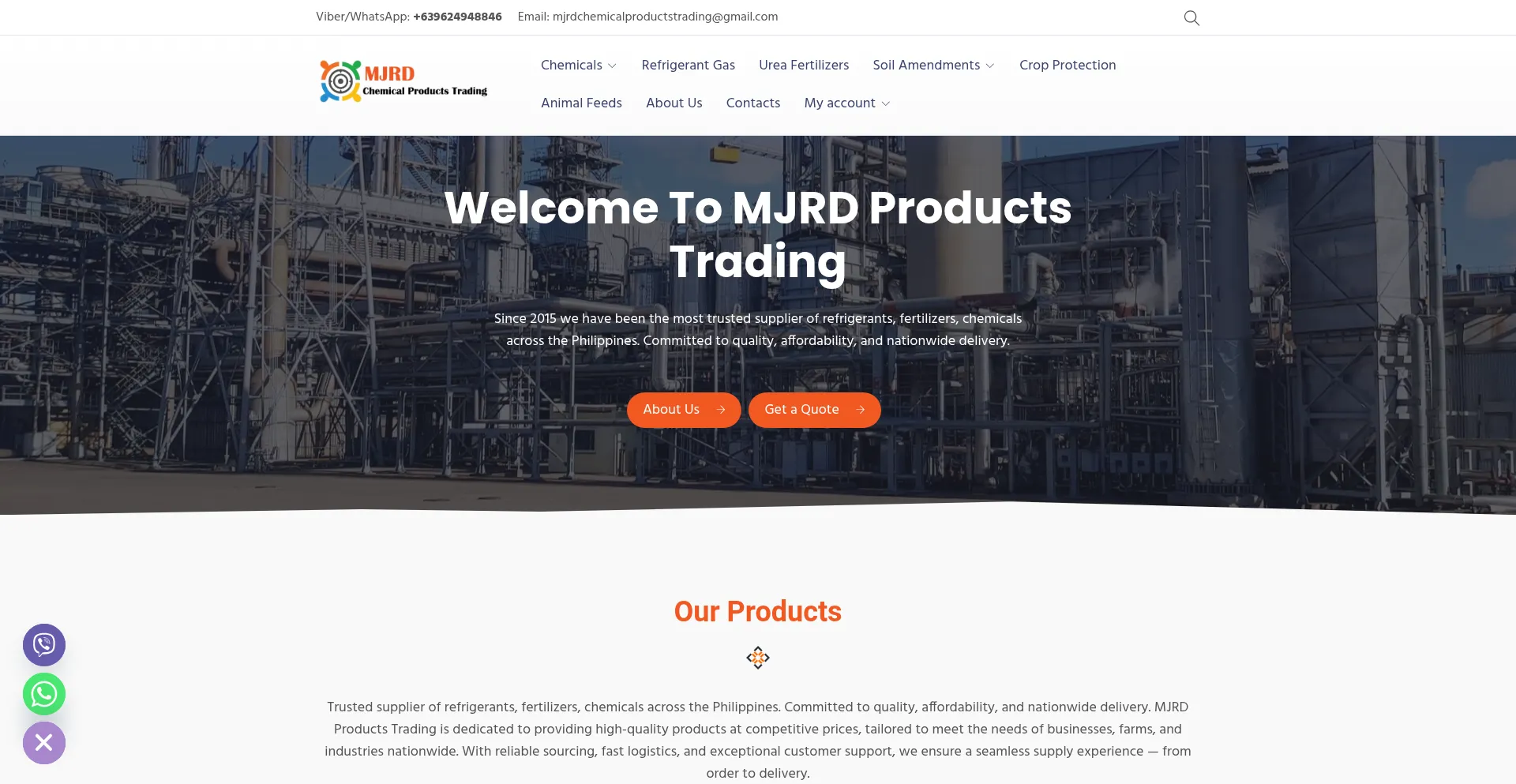 Mjrdproducstrading.com Screenshot