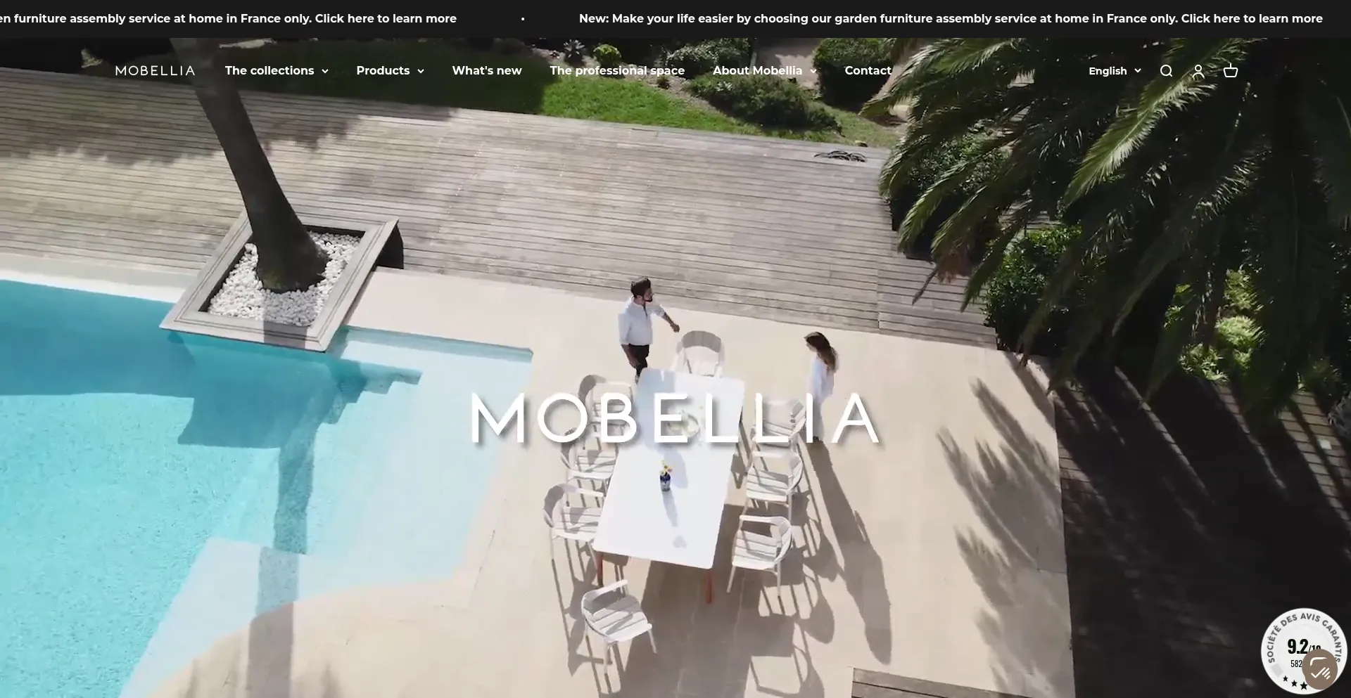 Website screenshot of Mobellia.com