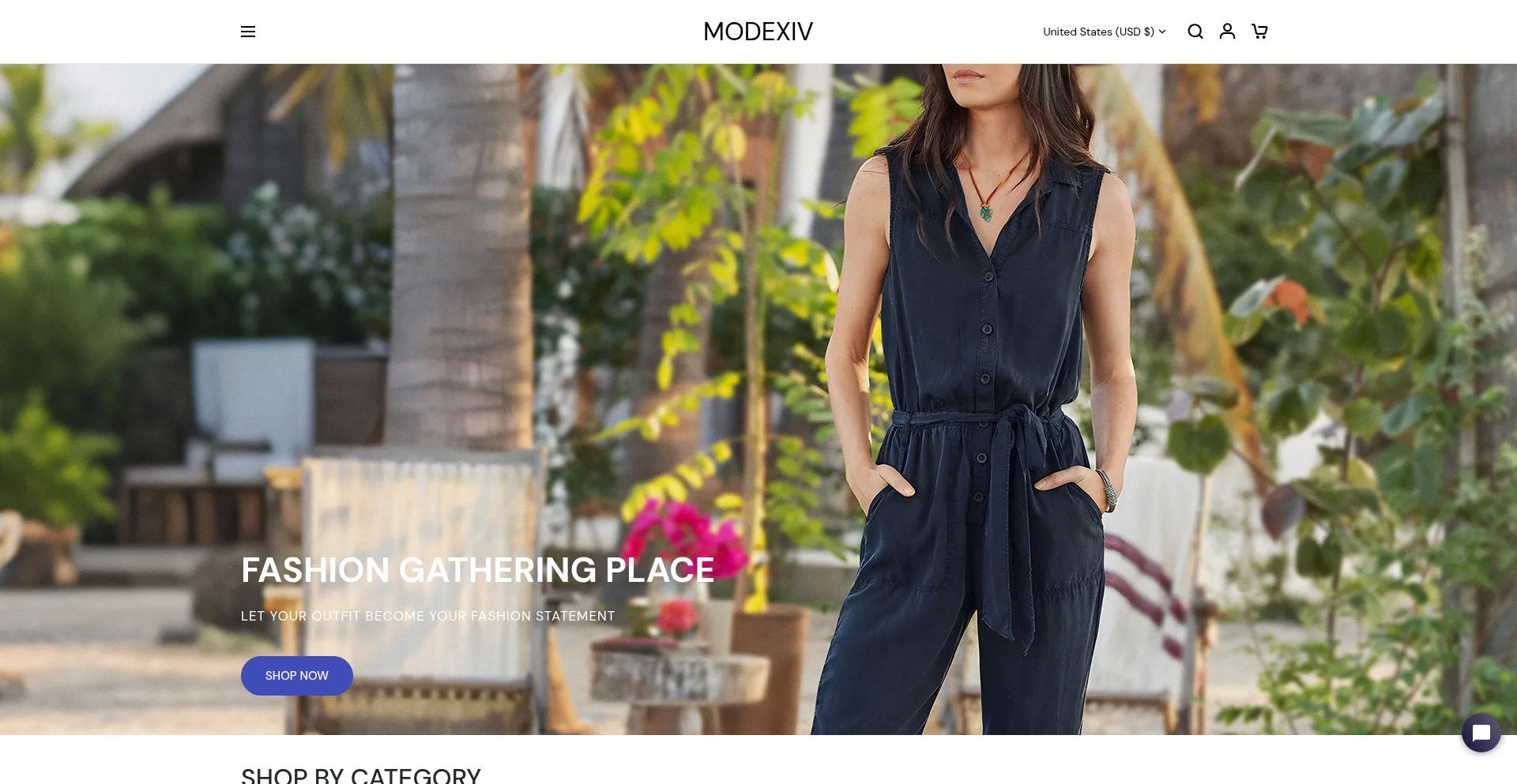 Website screenshot of Modexiv.com