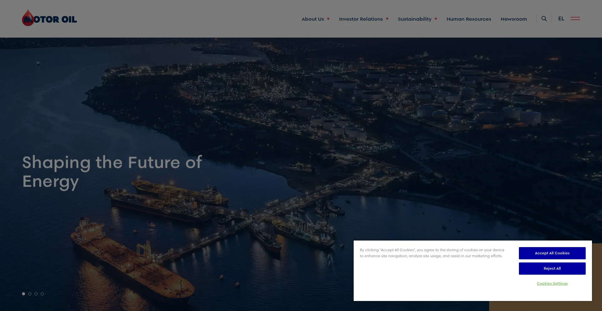 Website screenshot of Moh.gr