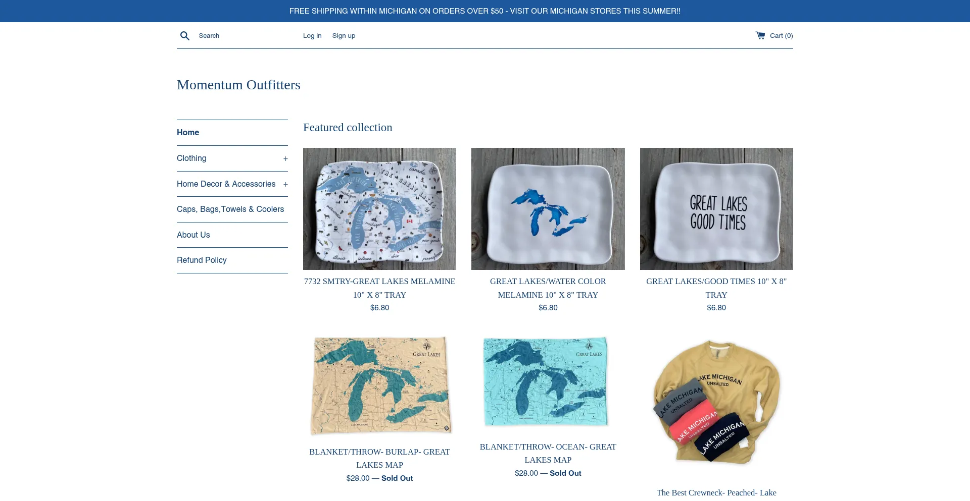 Momentumoutfitters.com Screenshot