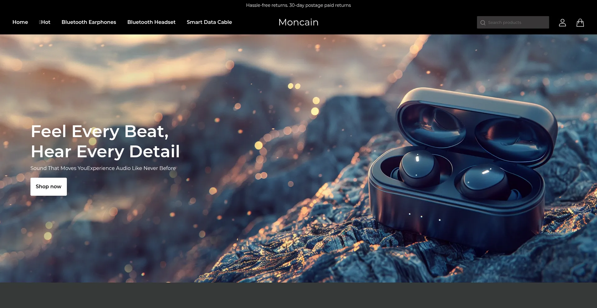 Website screenshot of Moncain.com