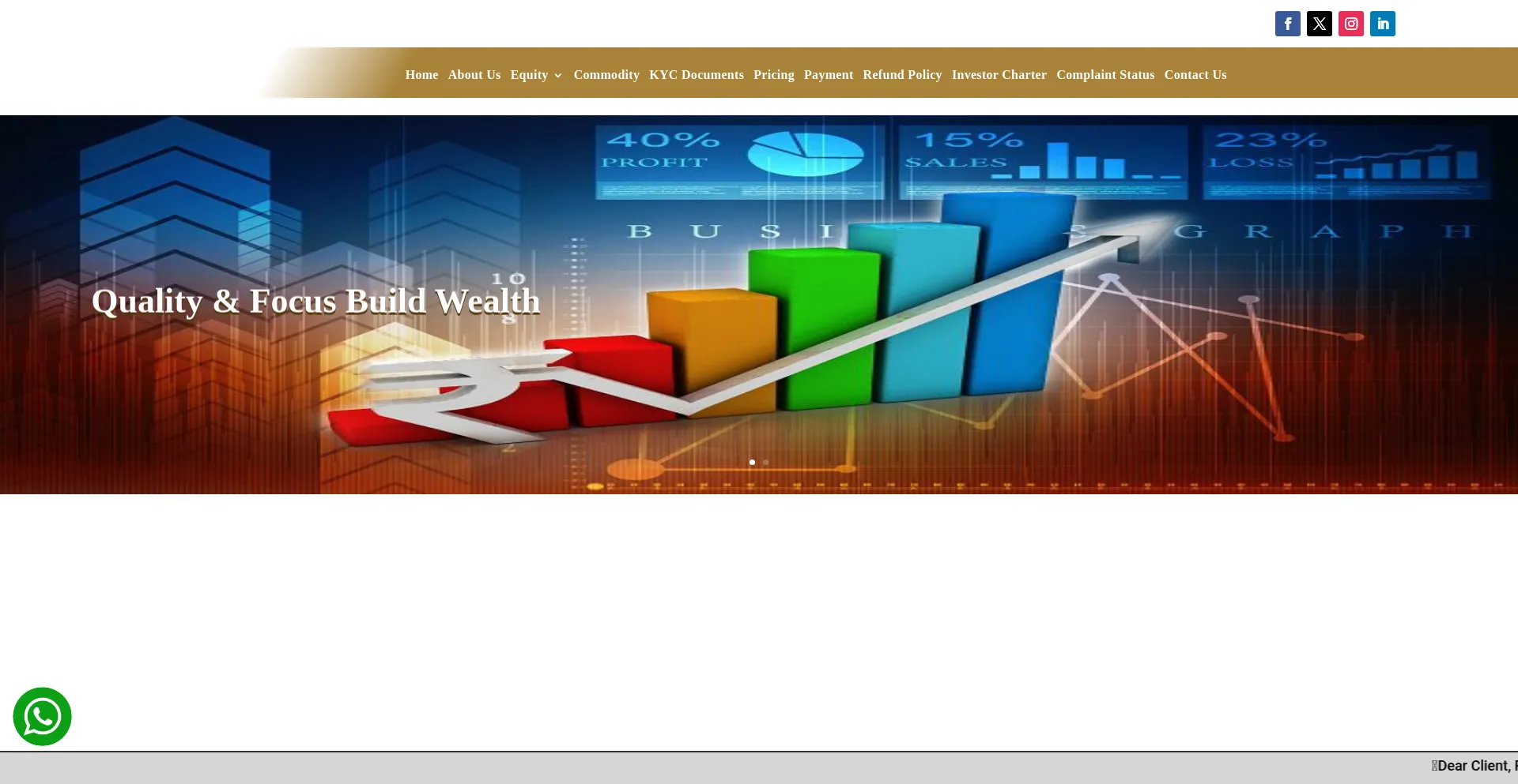 Website screenshot of Moneybells.in