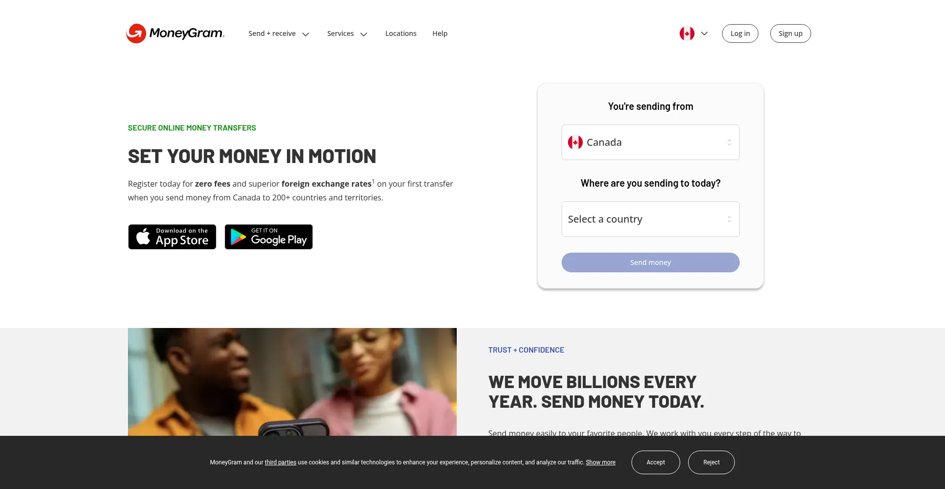 Moneygram.ca Screenshot