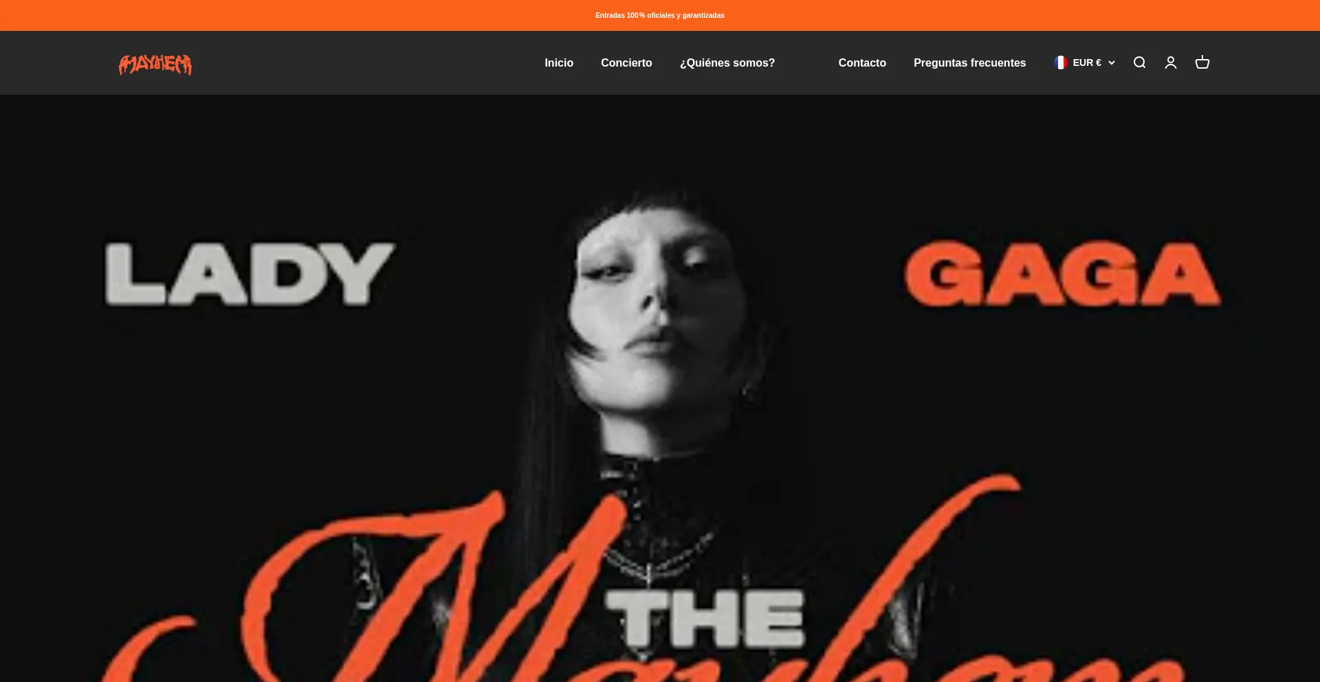 Website screenshot of Monster-events.com