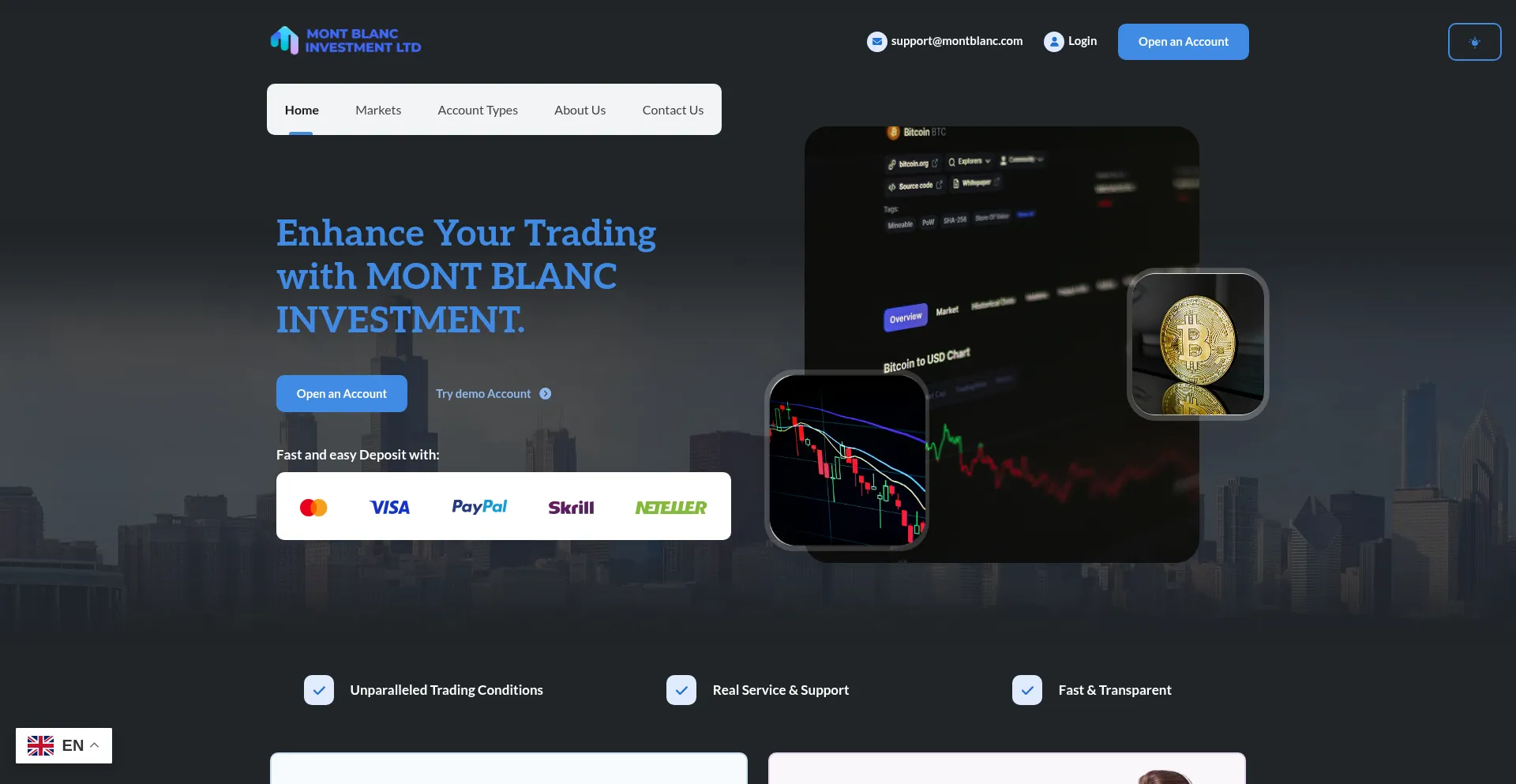 Website screenshot of Montblancltd.com