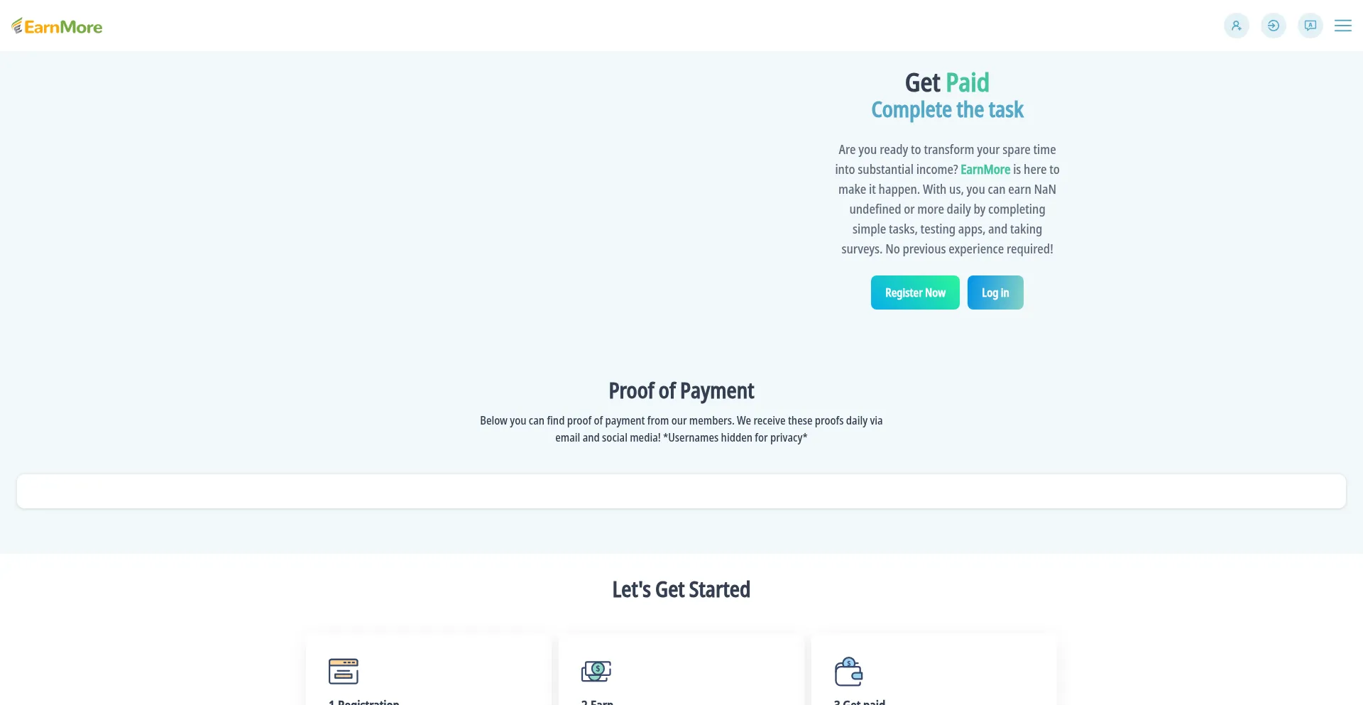 Website screenshot of Monyeveryday-ctttdo.top