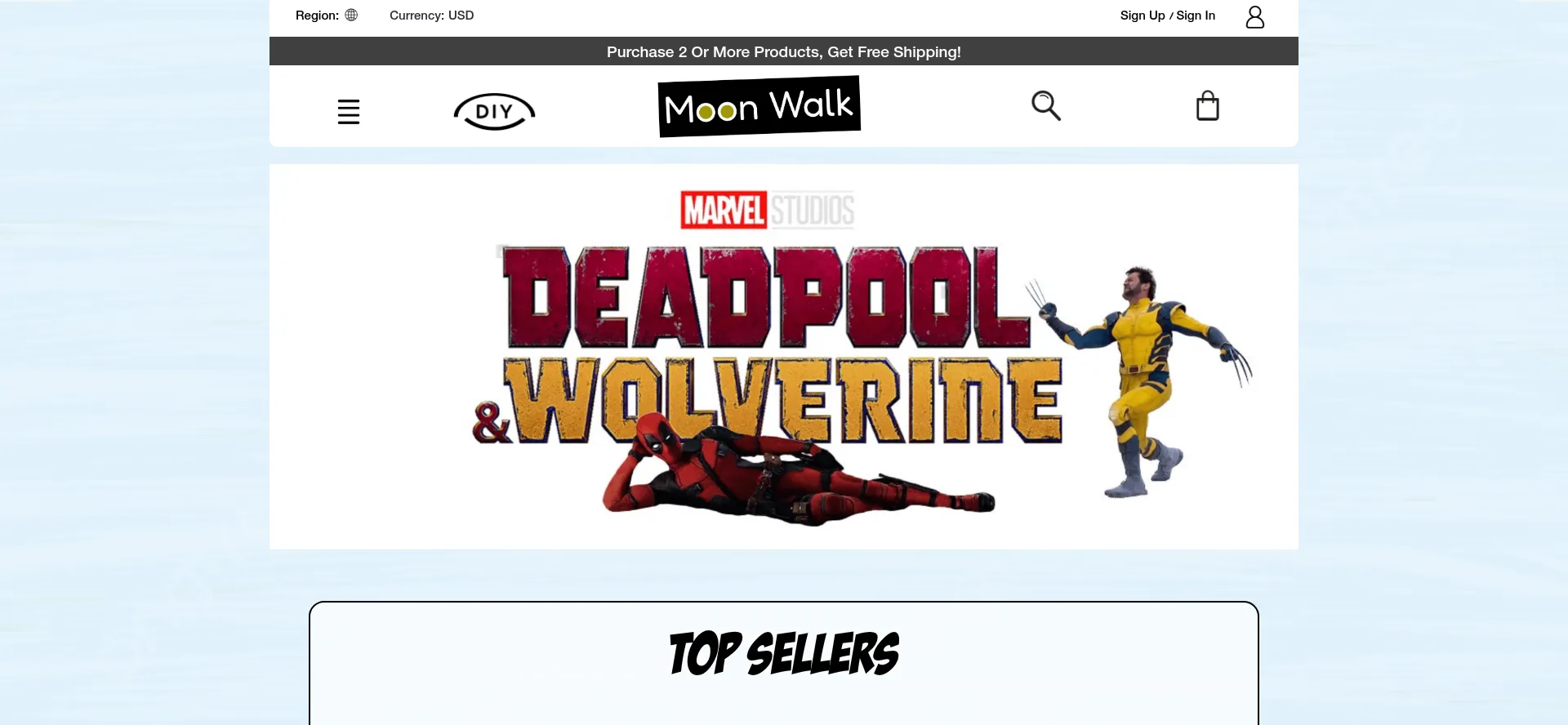 Website screenshot of Moonwalkbaby.com