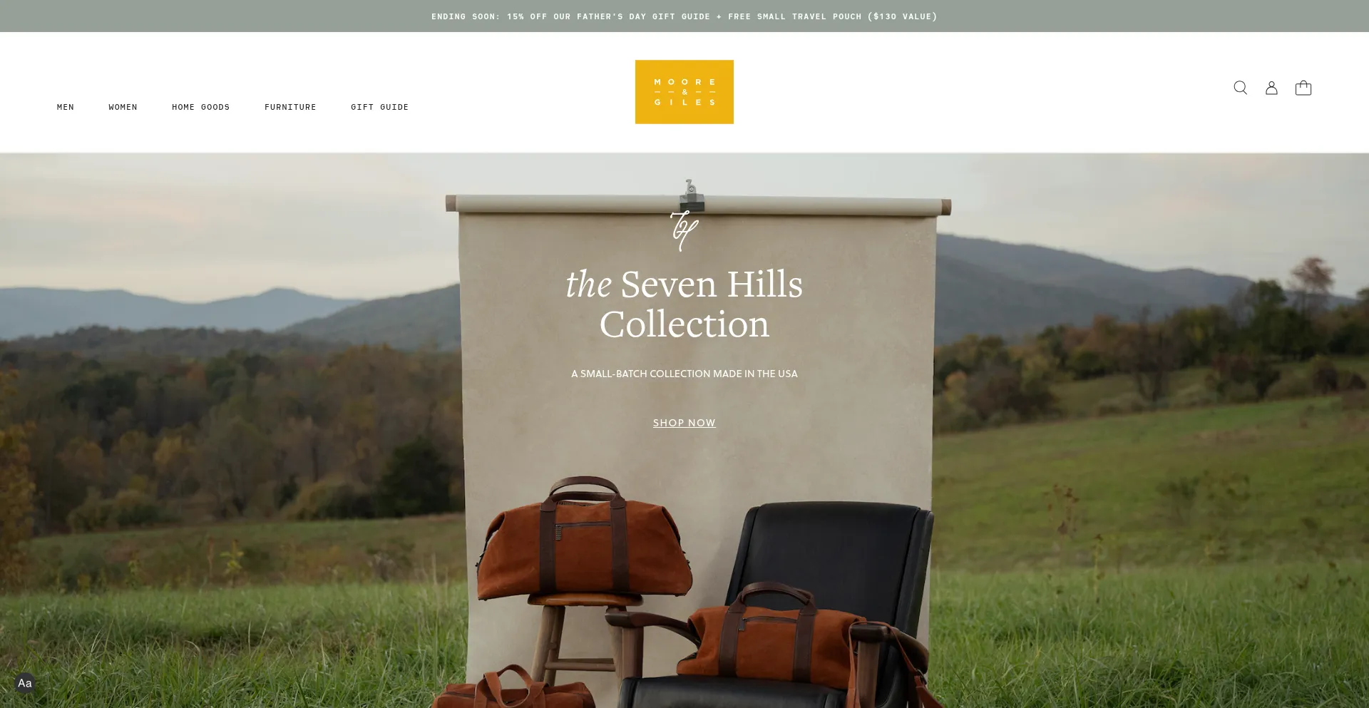 Website screenshot of Mooreandgiles.com