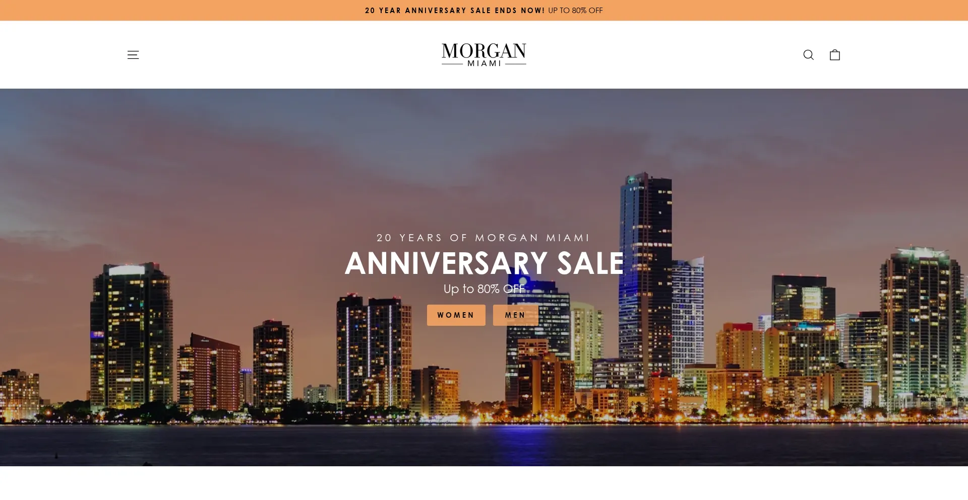 Website screenshot of Morganmiami.com