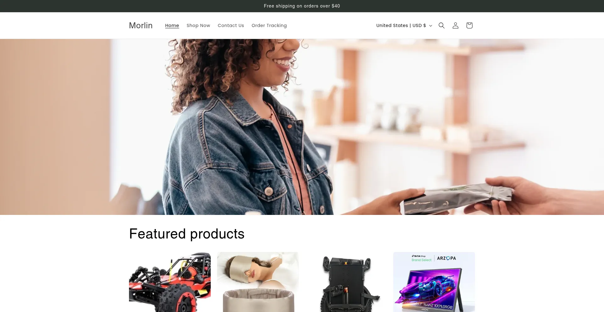 Website screenshot of Morlin.cc