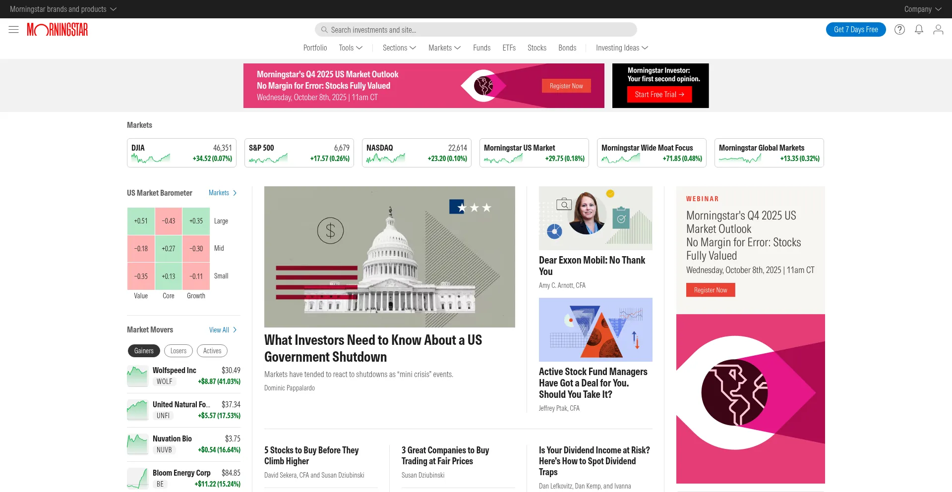 Morningstar.com Screenshot