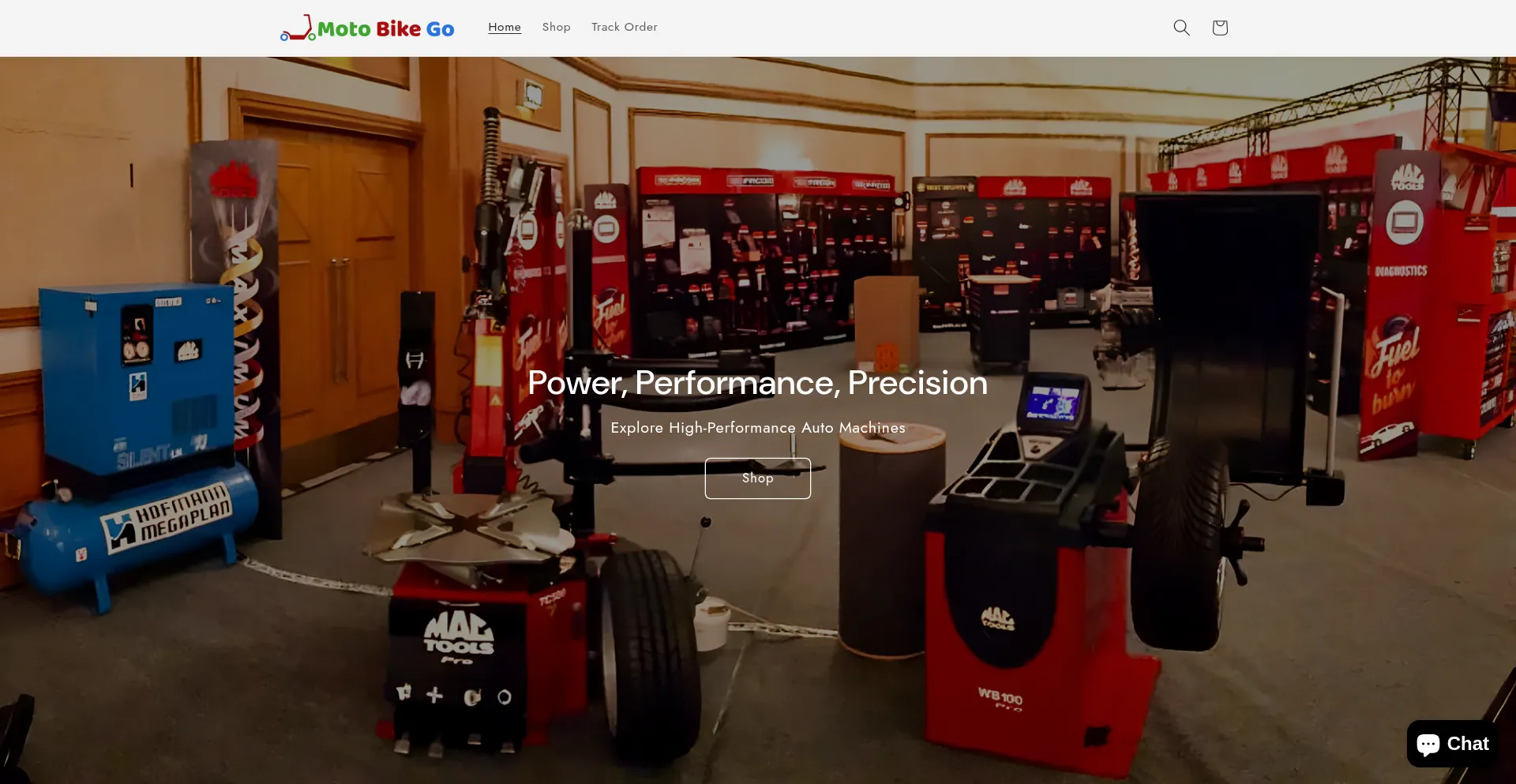 Website screenshot of Motobikego.com