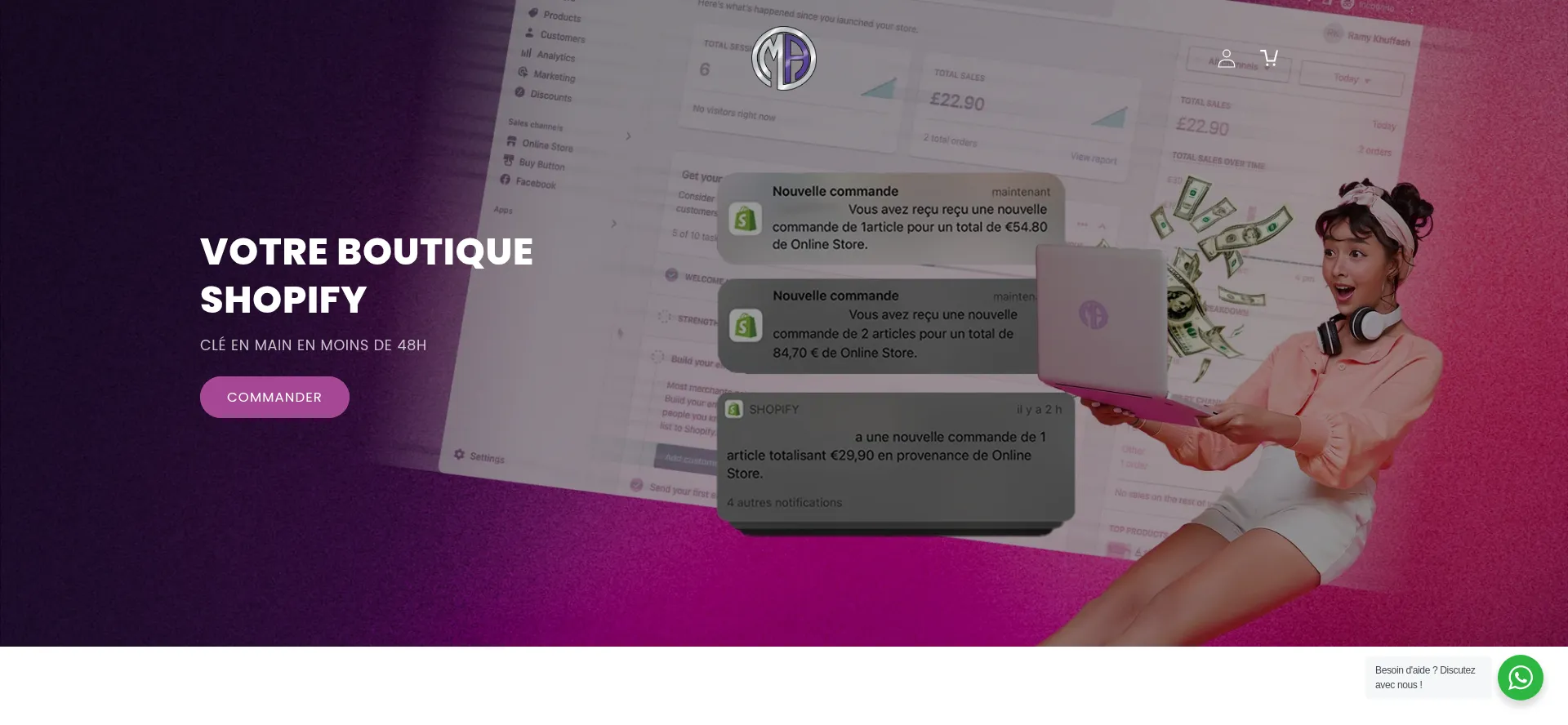 Website screenshot of Moula-agency.com