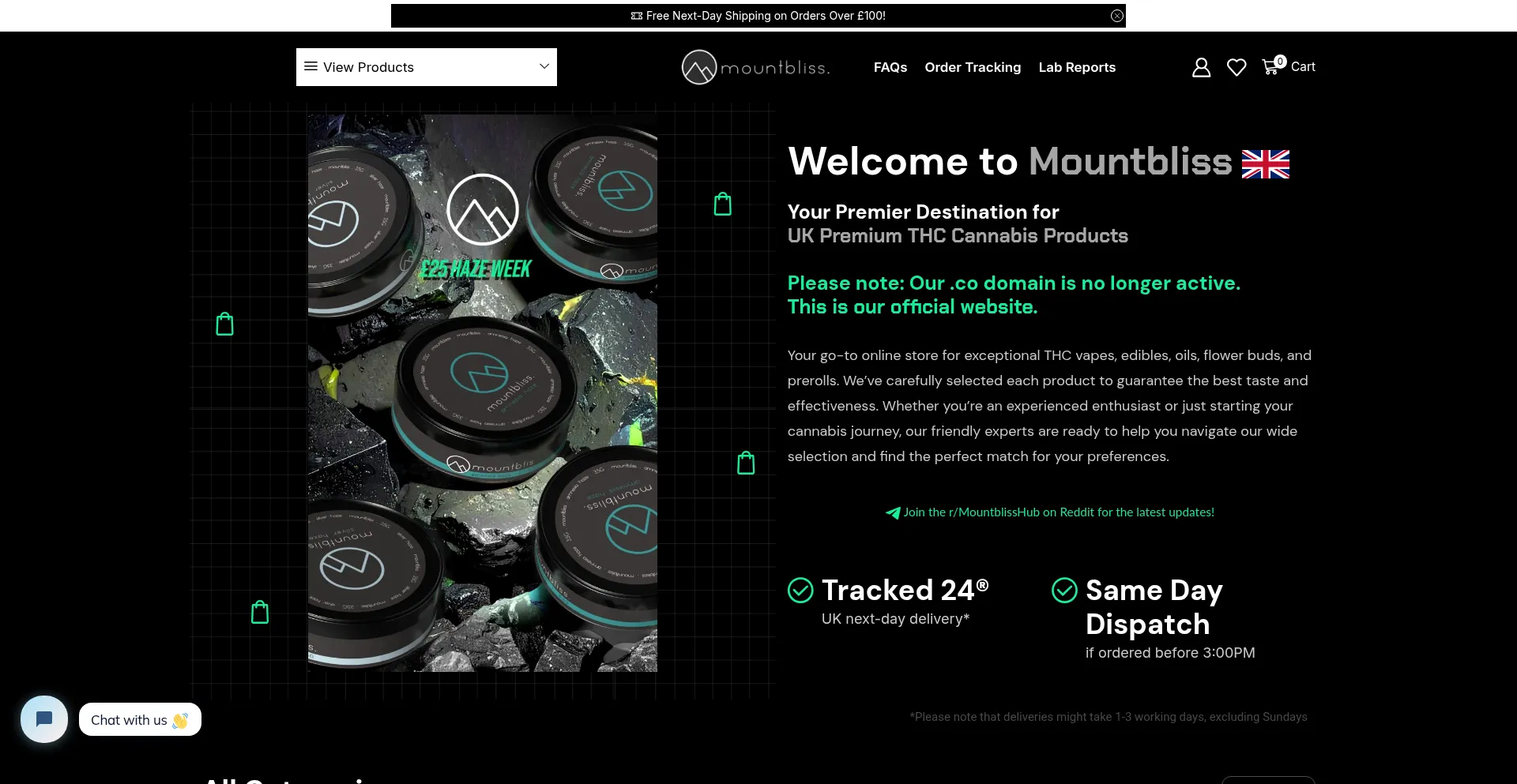 Website screenshot of Mountbliss.me
