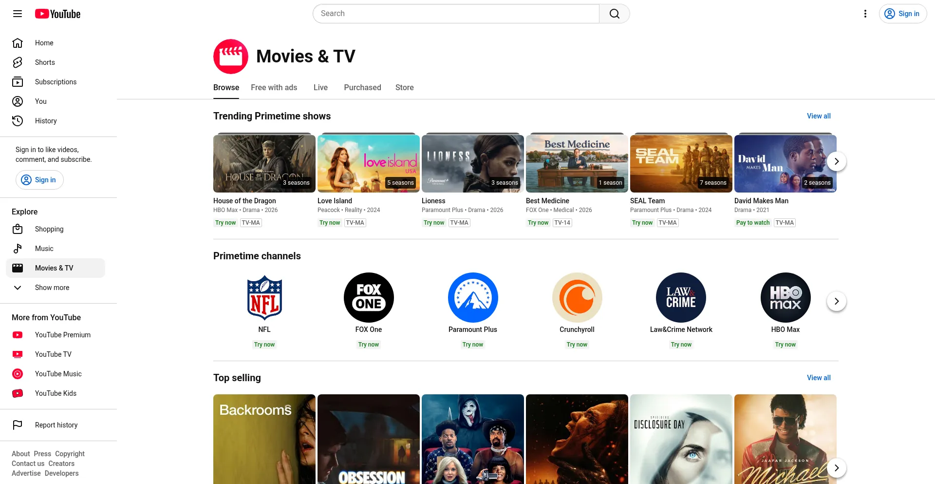Movies.youtube.com