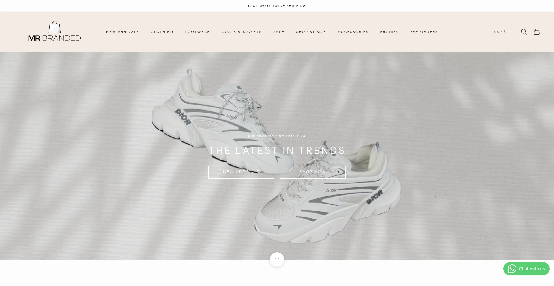 Website screenshot of Mrbranded.co.uk