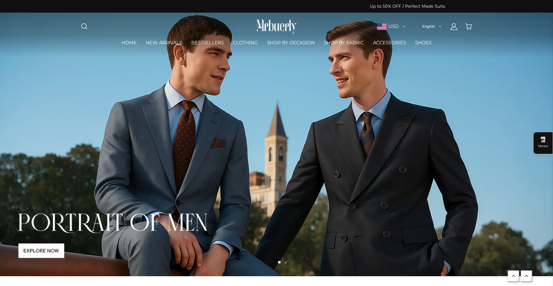 Website screenshot of Mrbuerly.com