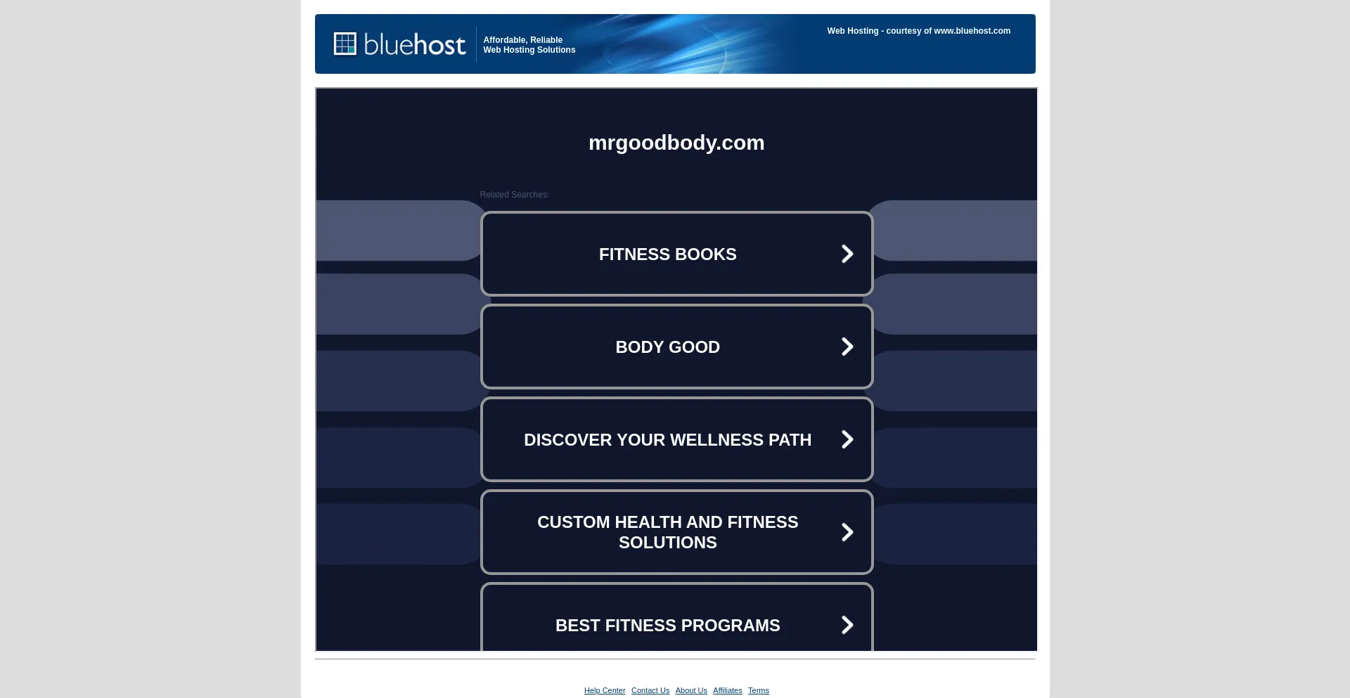 Website screenshot of Mrgoodbody.com