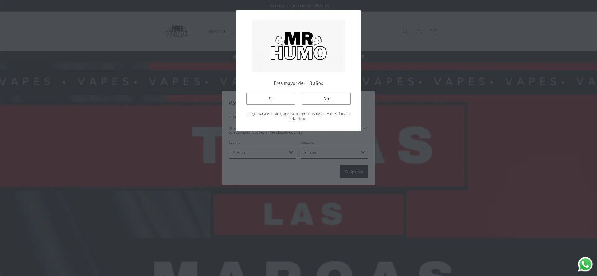 Website screenshot of Mrhumomayoreo.com