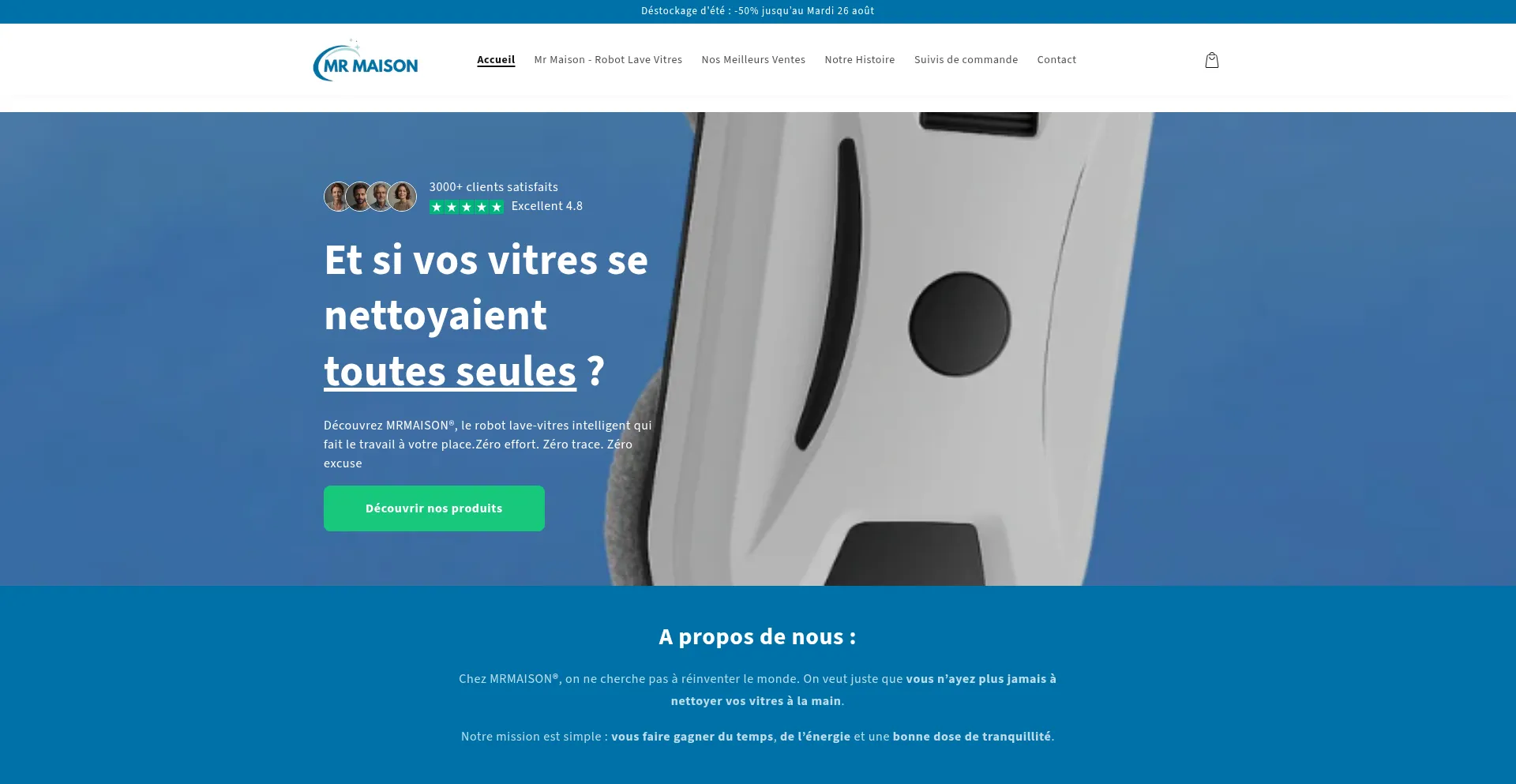 Website screenshot of Mrmaison.fr