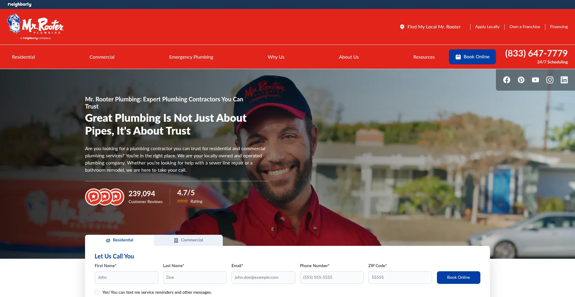 Website screenshot of Mrrooter.com