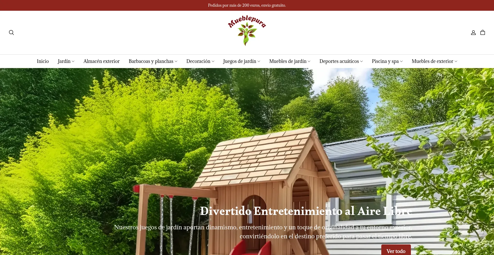 Website screenshot of Mueblepura.com