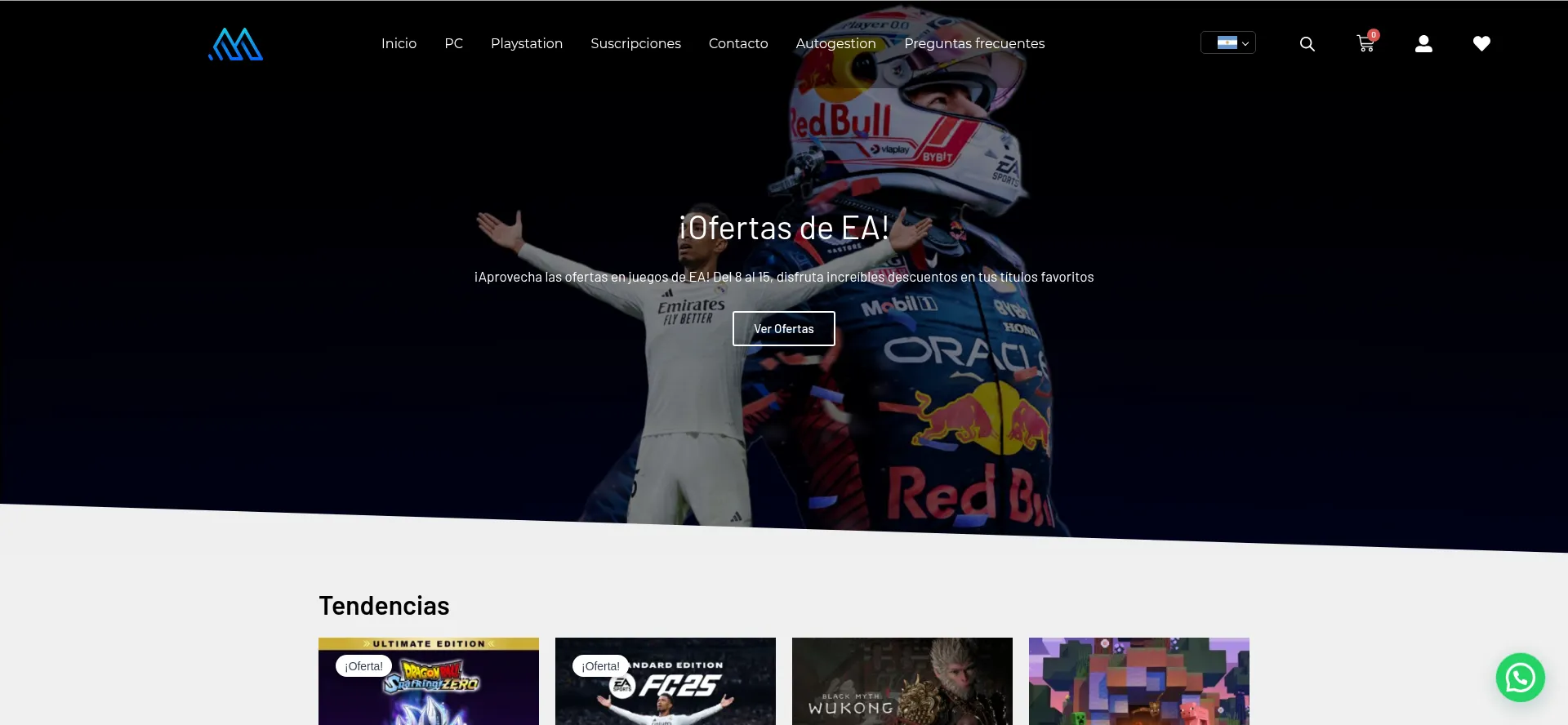 Website screenshot of Mundosteam.shop