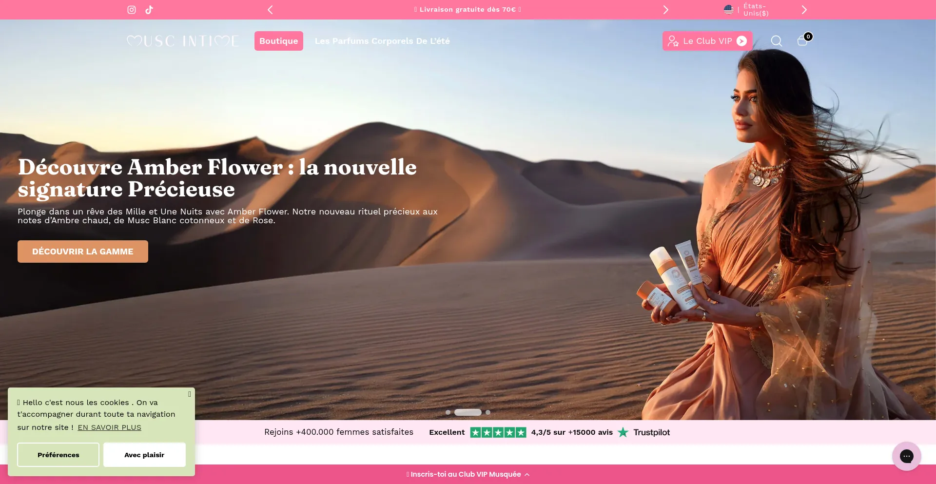 Website screenshot of Muscintime.fr