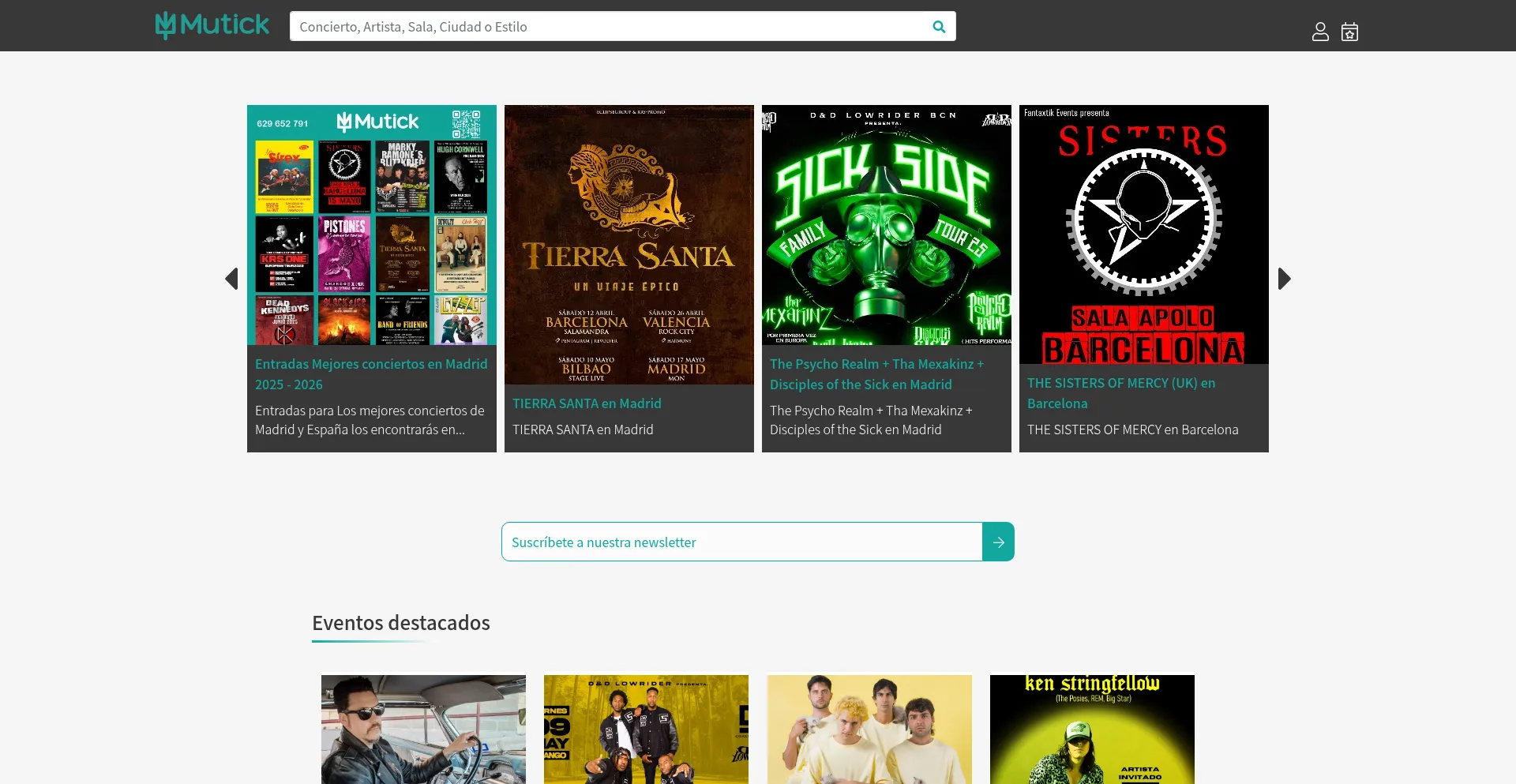 Website screenshot of Mutick.com