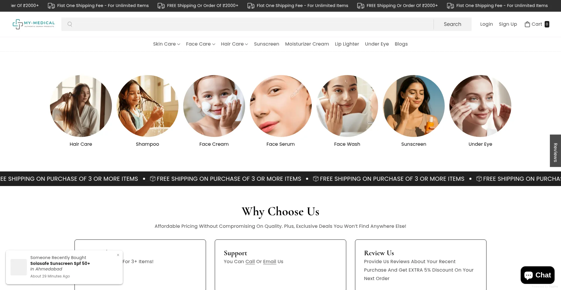 Website screenshot of My-medical.in