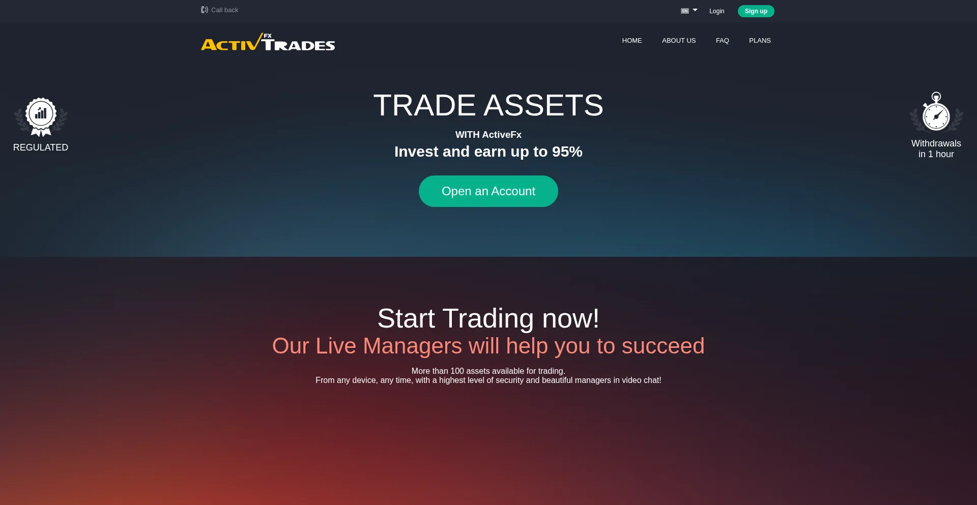 Website screenshot of Myactvfx.com