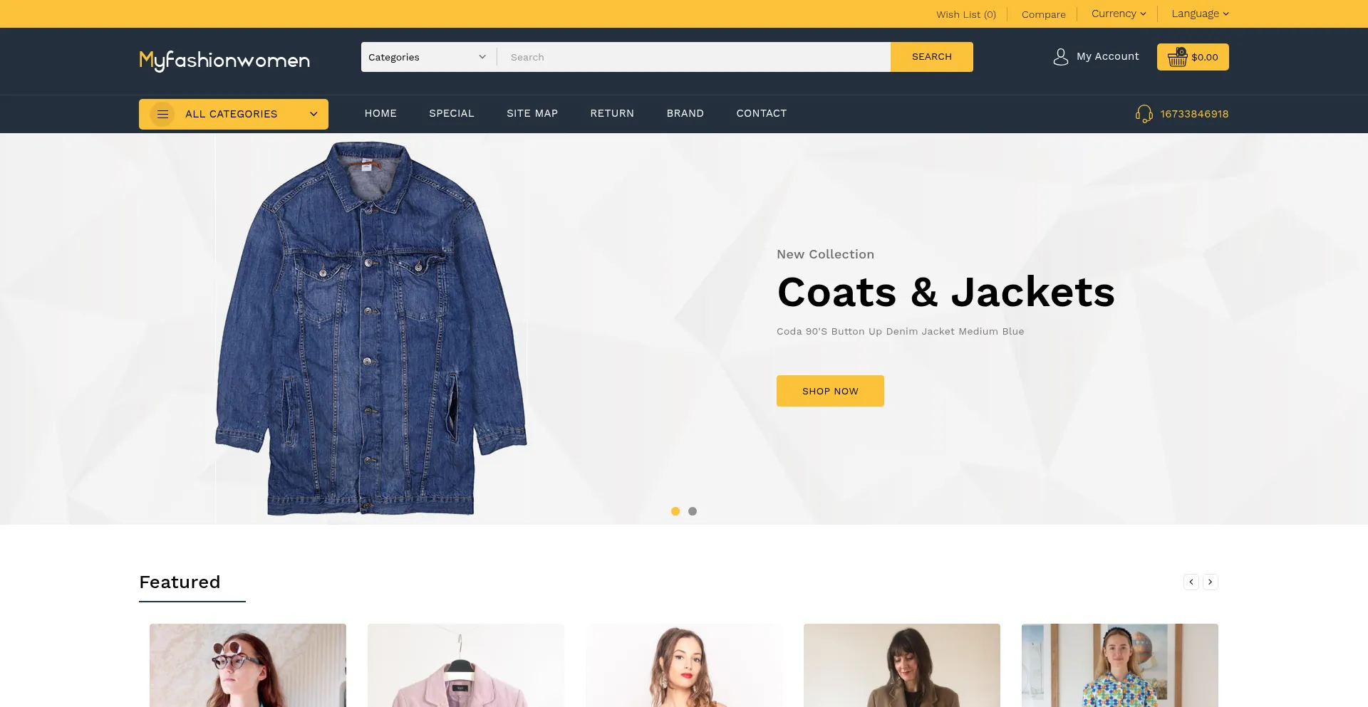 Website screenshot of Myfashionwomen.com