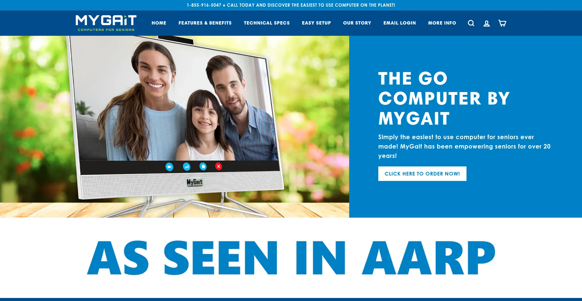 Website screenshot of Mygait.com