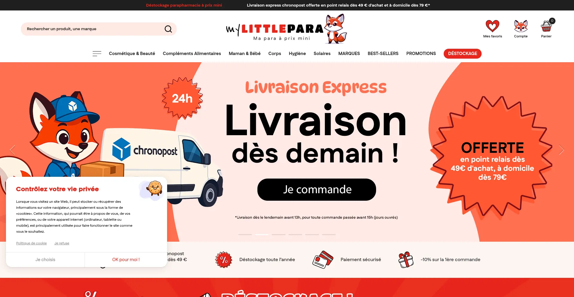 Website screenshot of Mylittlepara.com