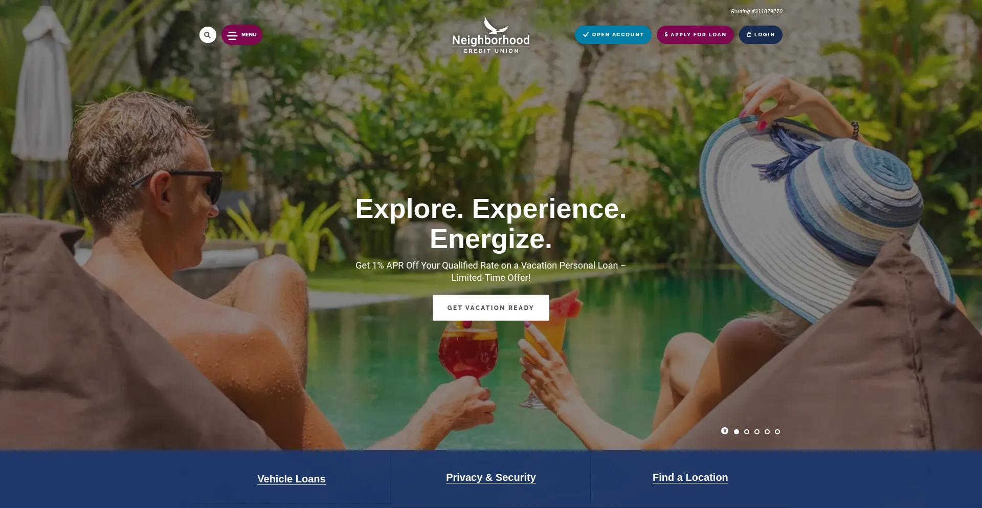 Website screenshot of Myncu.com