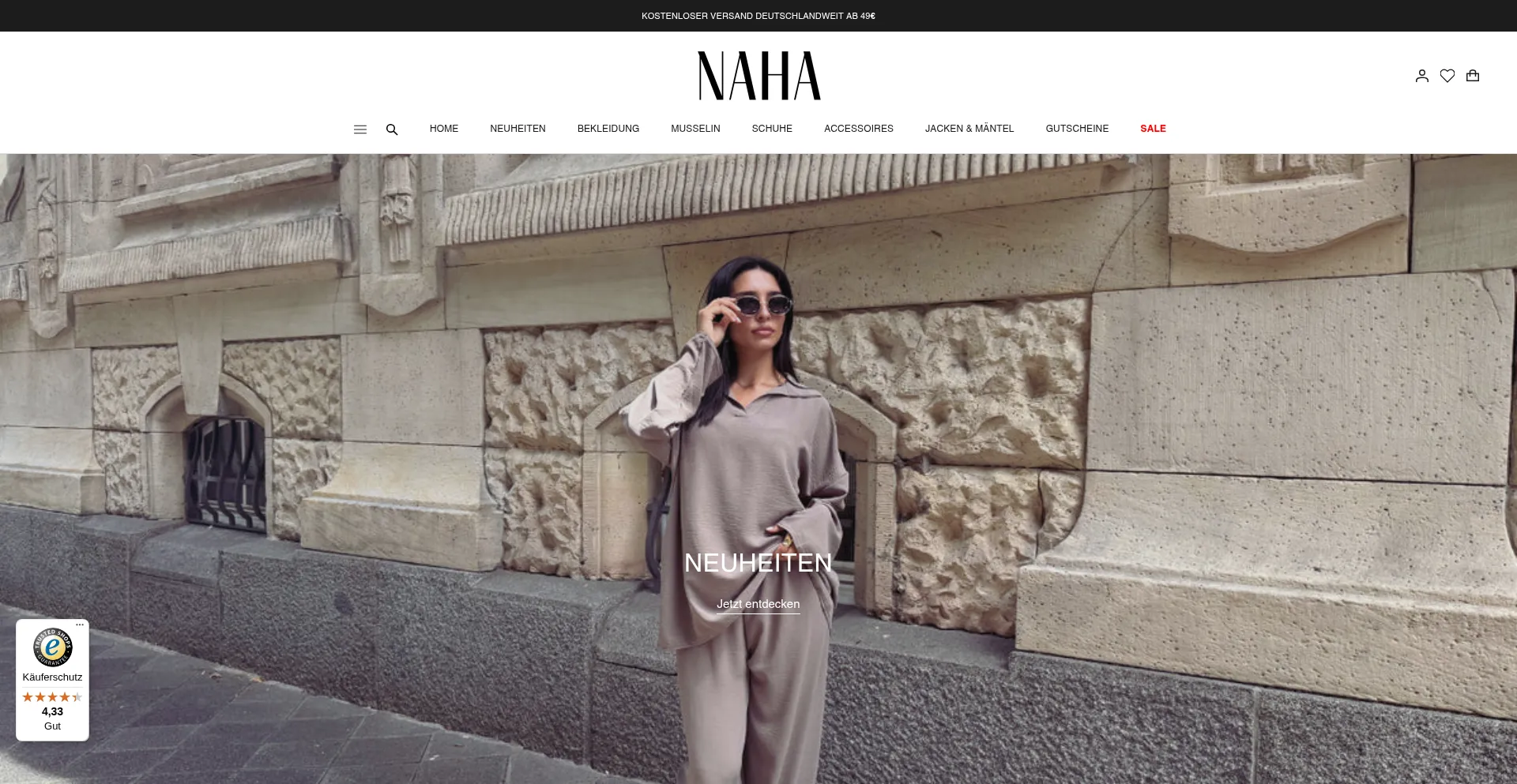 Website screenshot of Na-ha.com